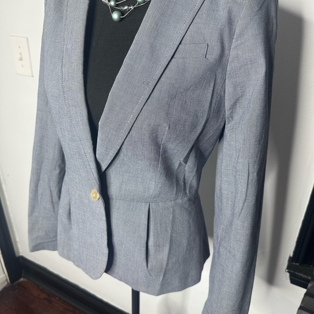 Banana Republic Women's Blue/Gray Blazer - Picture 3 of 14